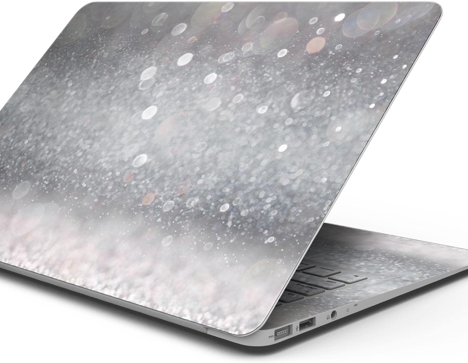 DesignSkinz - Unfocused Grayscale Glimmering Orbs of Light - Full-Body Wrap Protective Decal Skin Kit Compatible with MacBook 14" Pro M1 (A2442)