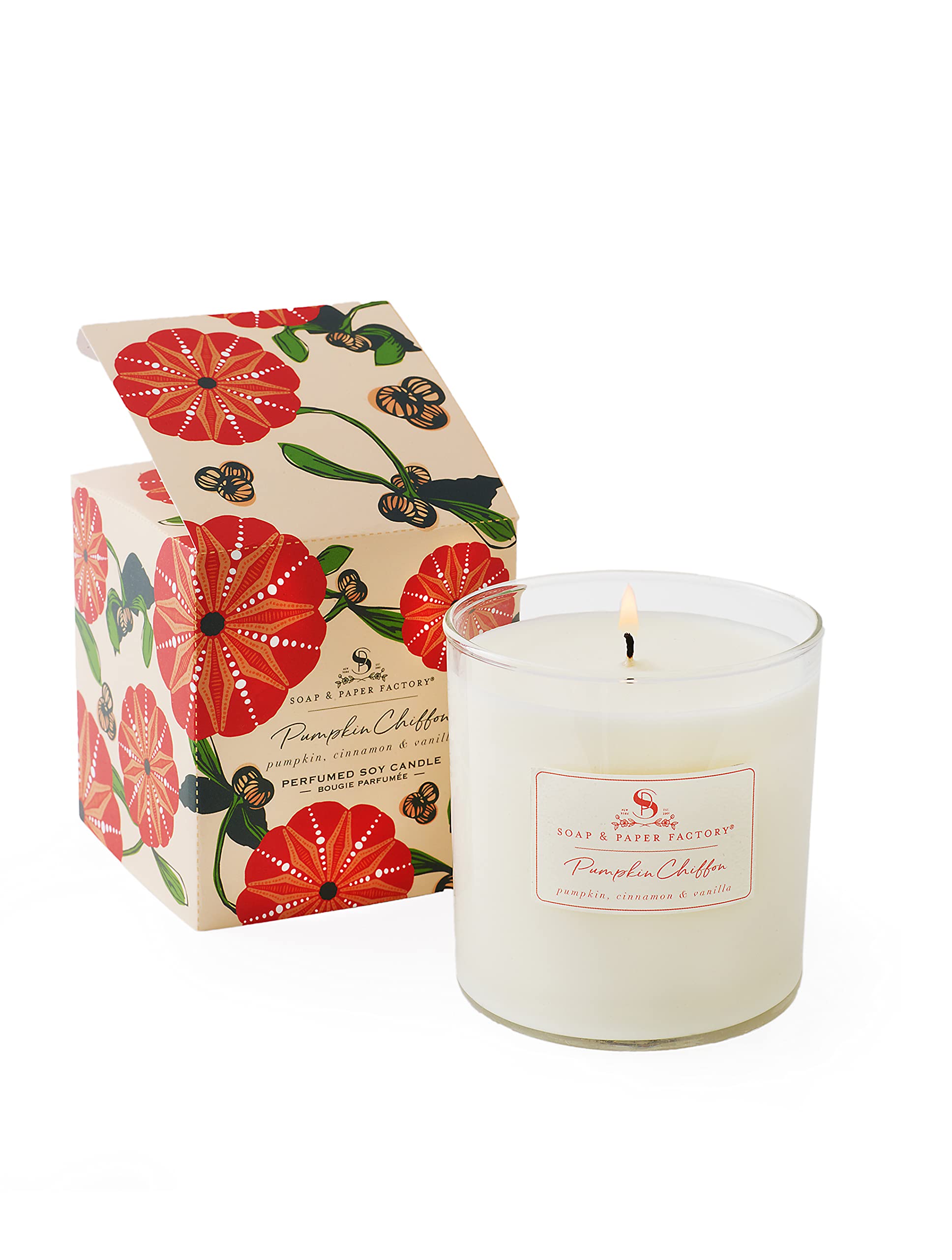 Soap & Paper Factory Pumpkin Chiffon 9.5 oz Large Soy Candle