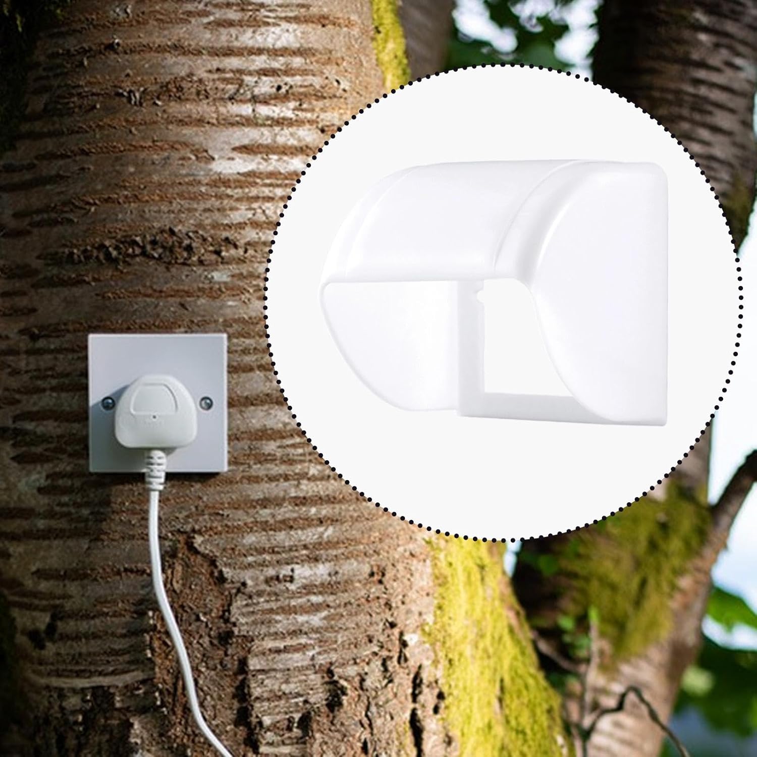 MYADDICTION Outdoor Electrical Outlet Cover Weatherproof Waterproof Receptacle Protector White