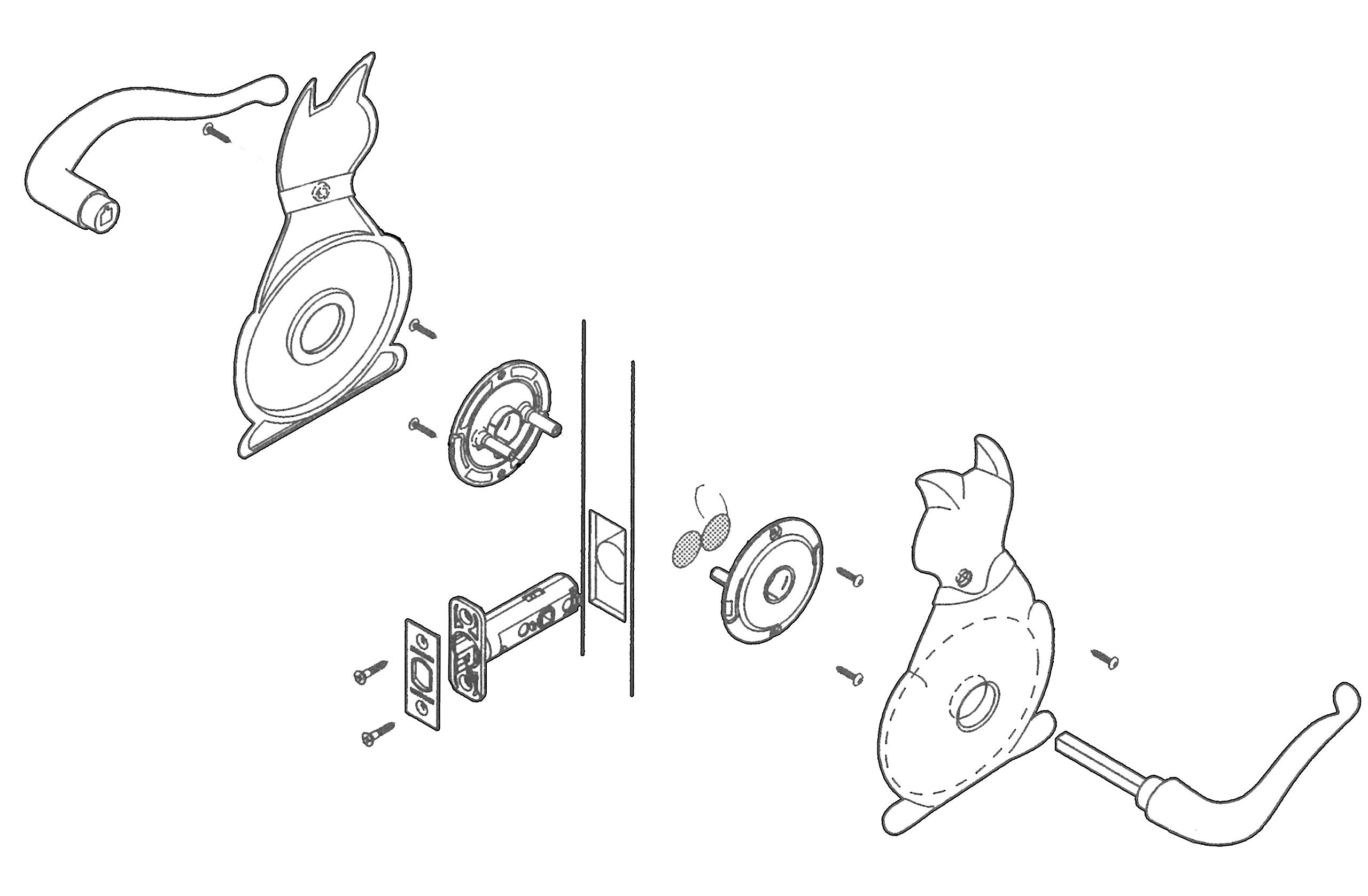 Amazon.co.jp: 長沢製作所 わんにゃんレバーハンドル にゃん60