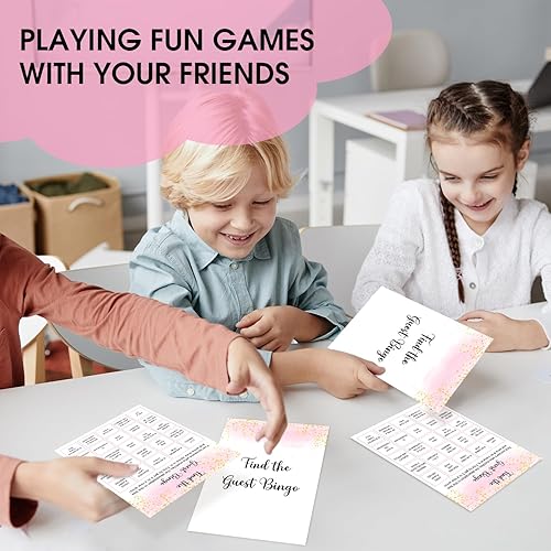 Miniatura 4 de Find the Guest Bingo - Juegos de fiesta de cumpleaños para adultos, juegos de fiesta de decoración para amigos adultos, suministros de recuerdo para