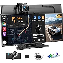 Carplay Screen for Car 11.5" Largest HD Screen for Carplay &amp; Android Auto Car Stereo with 4K Dash Cam 1080P Backup Camera, GPS Navigation/Bluetooth/Mirror Link/Voice Control/AUX/FM/Siri