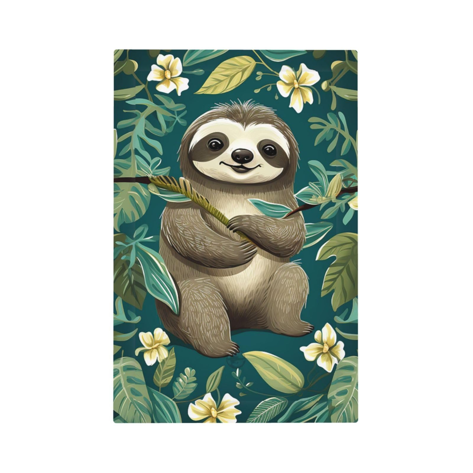 1-Gang Decorator Wall Plate Adorable Sloth Light Switch Cover Single Gang Receptacle Outlet Wall Plate Mid Size 5" x 3" Wallplate Unbreakable Polycarbonate Outlet Faceplates Covers