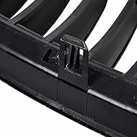 Vista 4 de 1 par de rejillas de riñón de parachoques delantero LH RH negro brillante compatible con 2004-2010 E63 E64 650i 650Ci 645Ci 2 puertas