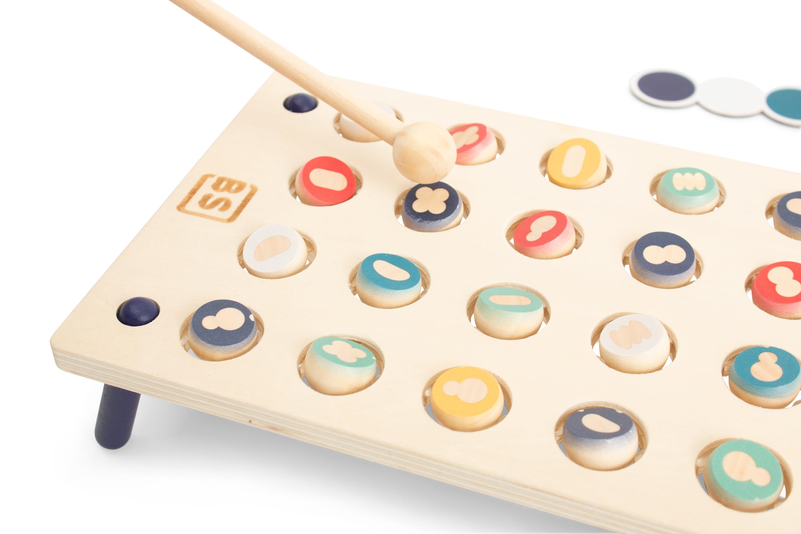 BS Toys Incontra Le Forme – Gioco Di Abbinamento Veloce Per Bambini 3+ – 2-4 Giocatori – In Legno FSC