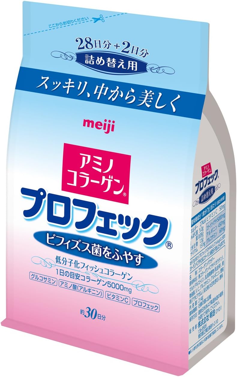 Meiji Amino Collagen Profec Refill - Fish Collagen 214g (30 days' supply) (Japan Import)
