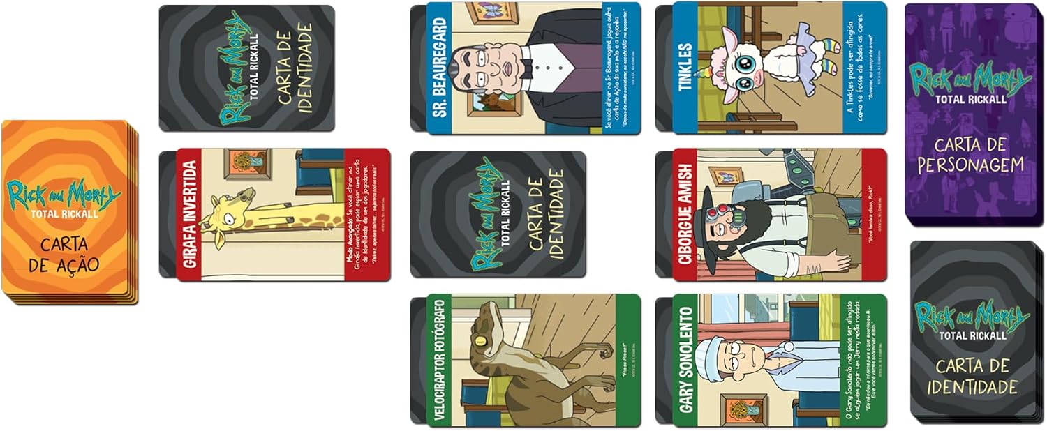 Galápagos, Rick & Morty: Total Rickall, Jogo de Tabuleiro para Amigos, 2 a 5 jogadores, 30 minutos por partida Galápagos, Rick & Morty: Total Rickall, Jogo de Tabuleiro para Amigos, 2 a 5 jogadores, 30 minutos por partida