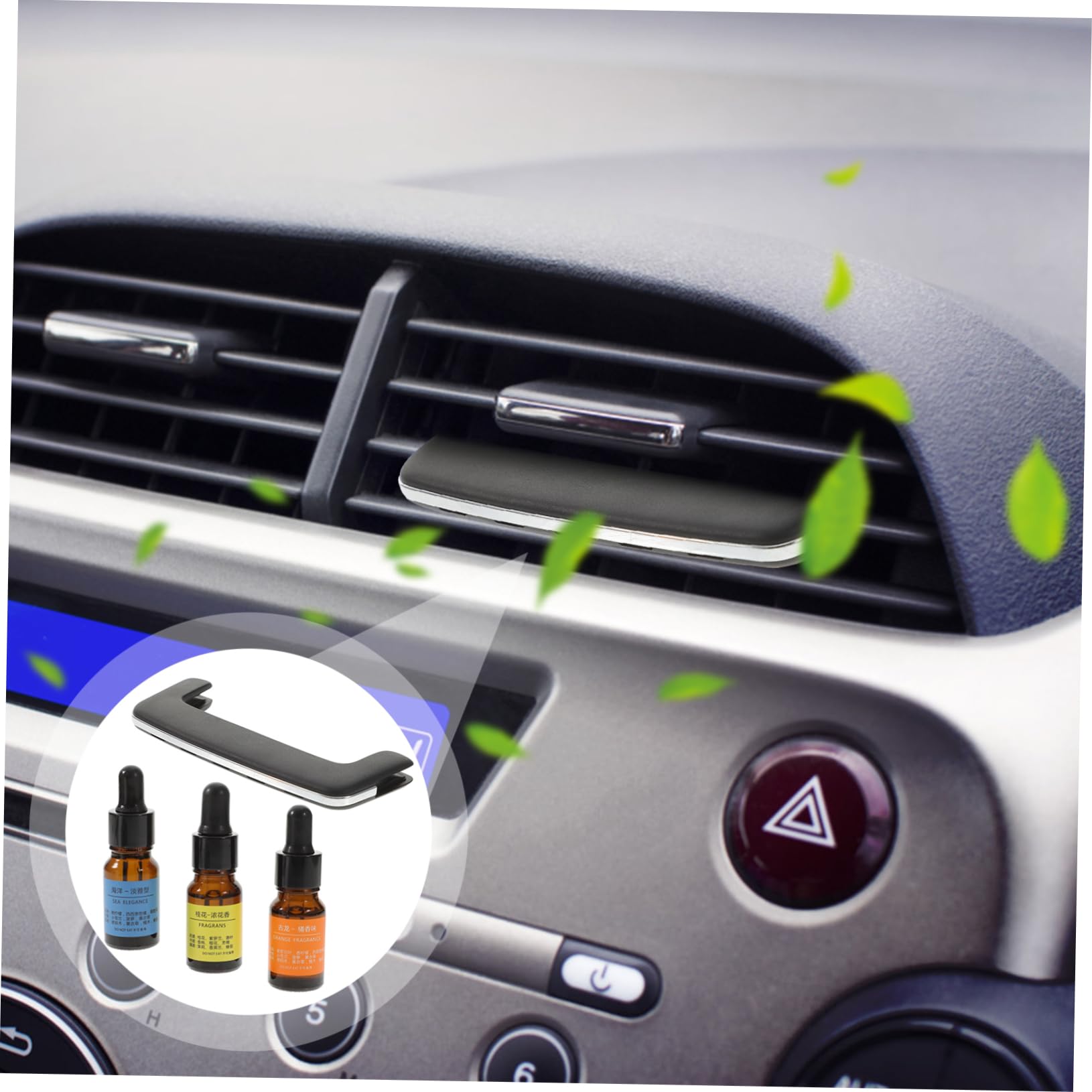 Zerodeko Diffusore di Fragranze per Auto in Ceramica Clip Magnetica per Bocchette D’aria, Design Unico e Facile da Installare per Interni Auto Argento