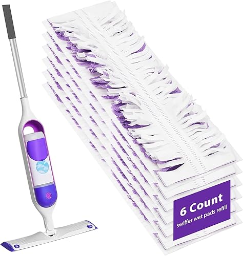 Miniatura 8 de Paquete de 6 almohadillas Swiffer Power Mop  Recambios desechables para mopa húmeda Swiffer Power Mop, almohadillas superabsorbentes para limpieza