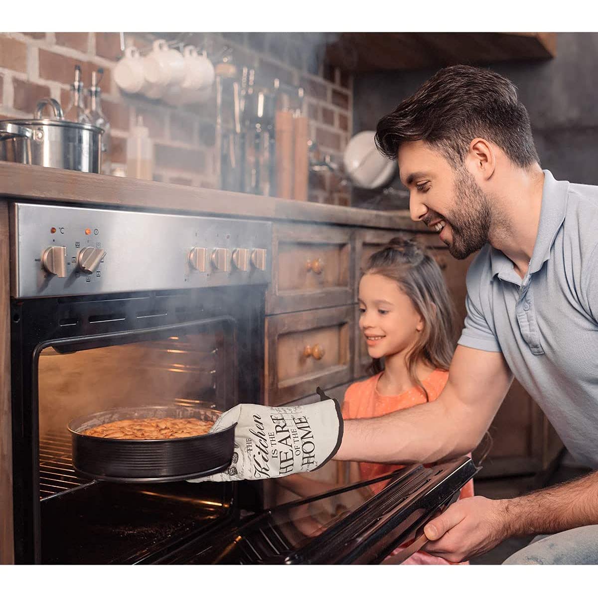 Guantes De Silicona para Horno Resistentes A Altas Temperaturas Almohadilla Aislamiento Térmico Recubrimiento Especial Anti-Escaldado Microondas Espesado