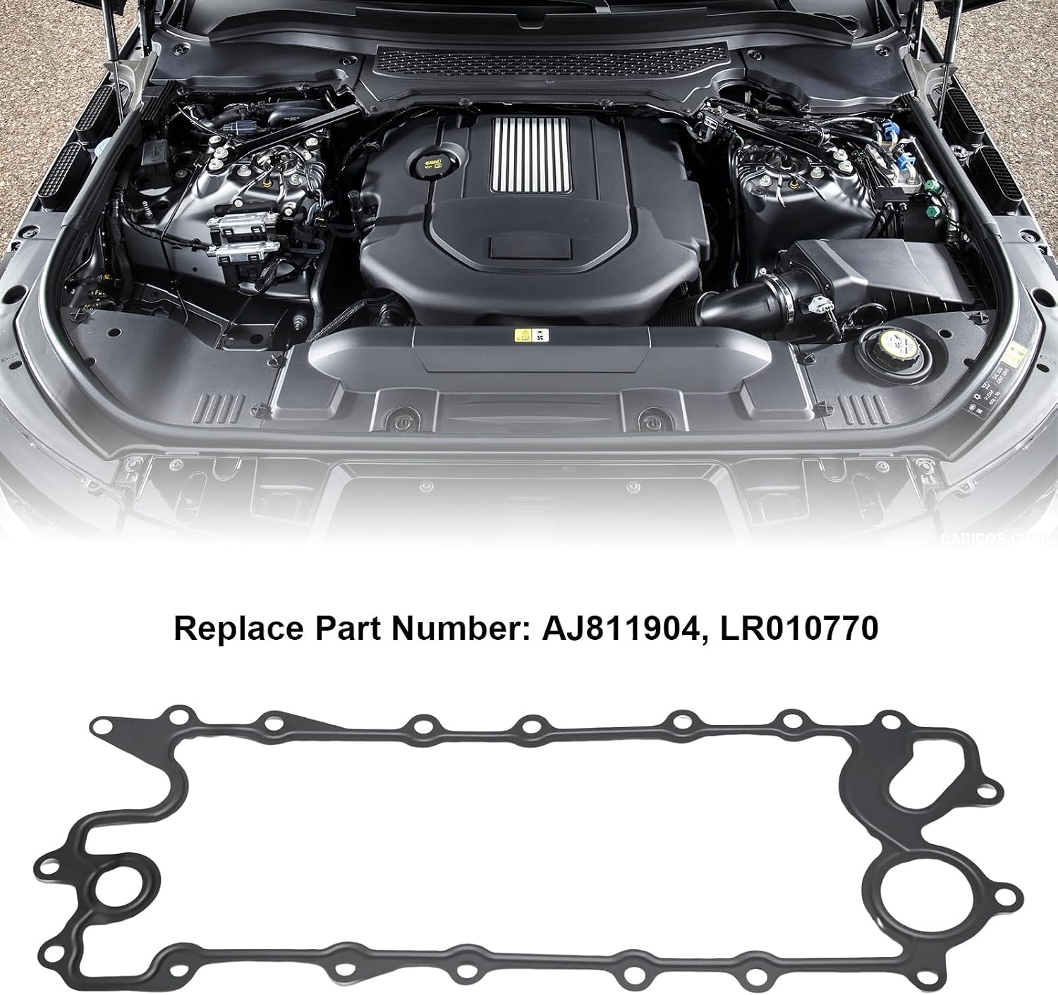 LR010770 Oil Cooler Gasket Replacement for Range Rover Velar 2010-2019, for LR4 Discovery 4 Discovery 2017-2019, Replaces AJ811904