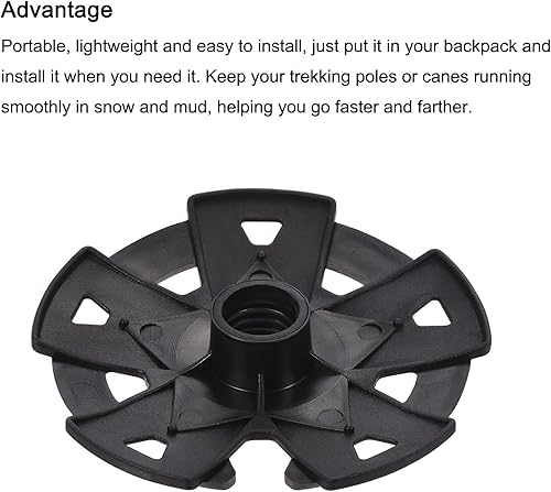 Miniatura 4 de PATIKIL Accesorios de bastón de senderismo de 3.54 pulgadas, 2 cestas de montaña extraíbles, repuesto para escalada de esquí al aire libre