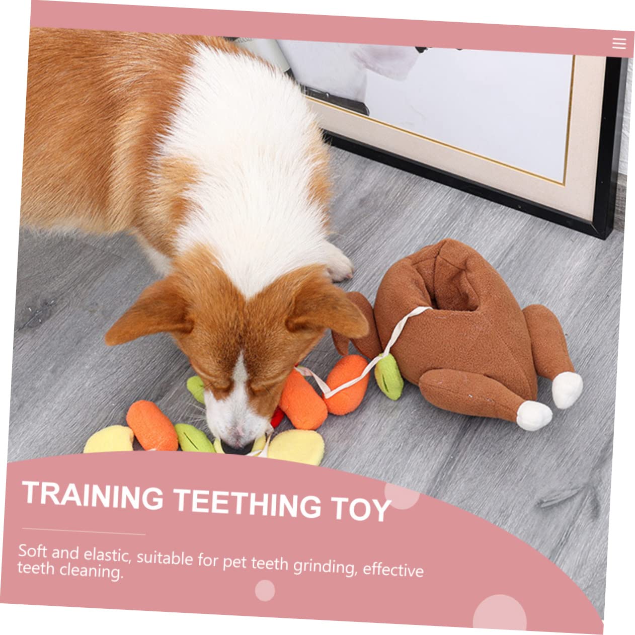 Housoutil 2pièces Jouet à Renifler pour Chien Jou Dinde Jou Mastication pour Chiots Accessoire Interaction Formation pour Animaux De Compagnie