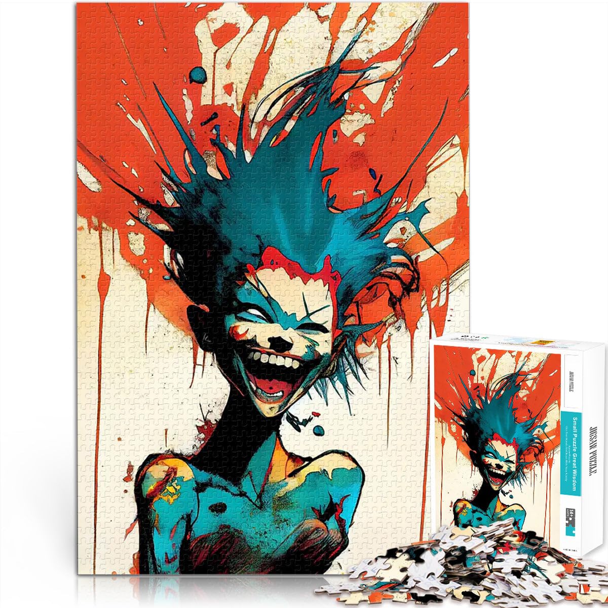 1000 Piece Jigsaws for teenagers Puzzle Wacky Comic Girl Herausfordernd Schwierig Tolles Geschenk für Spiele75x50cm — image 1