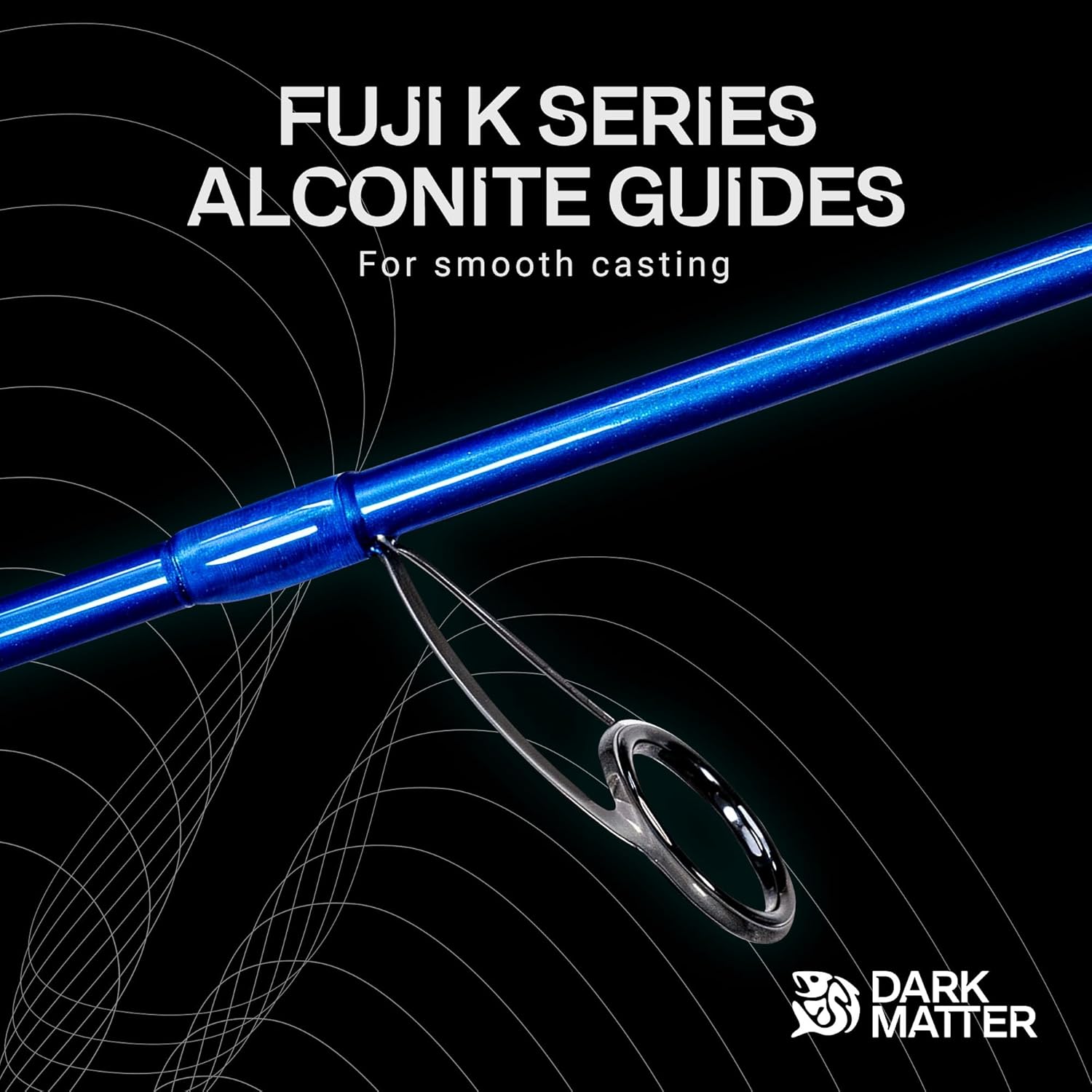 Dark Matter Psychedelic Inshore Spinning Rods - Medium Spinning Rod Saltwater, Fast Action 7 Foot Fishing Rod Saltwater, Deep Sea Fishing Rods Baitcaster with Fuji K Series Alconite Guides