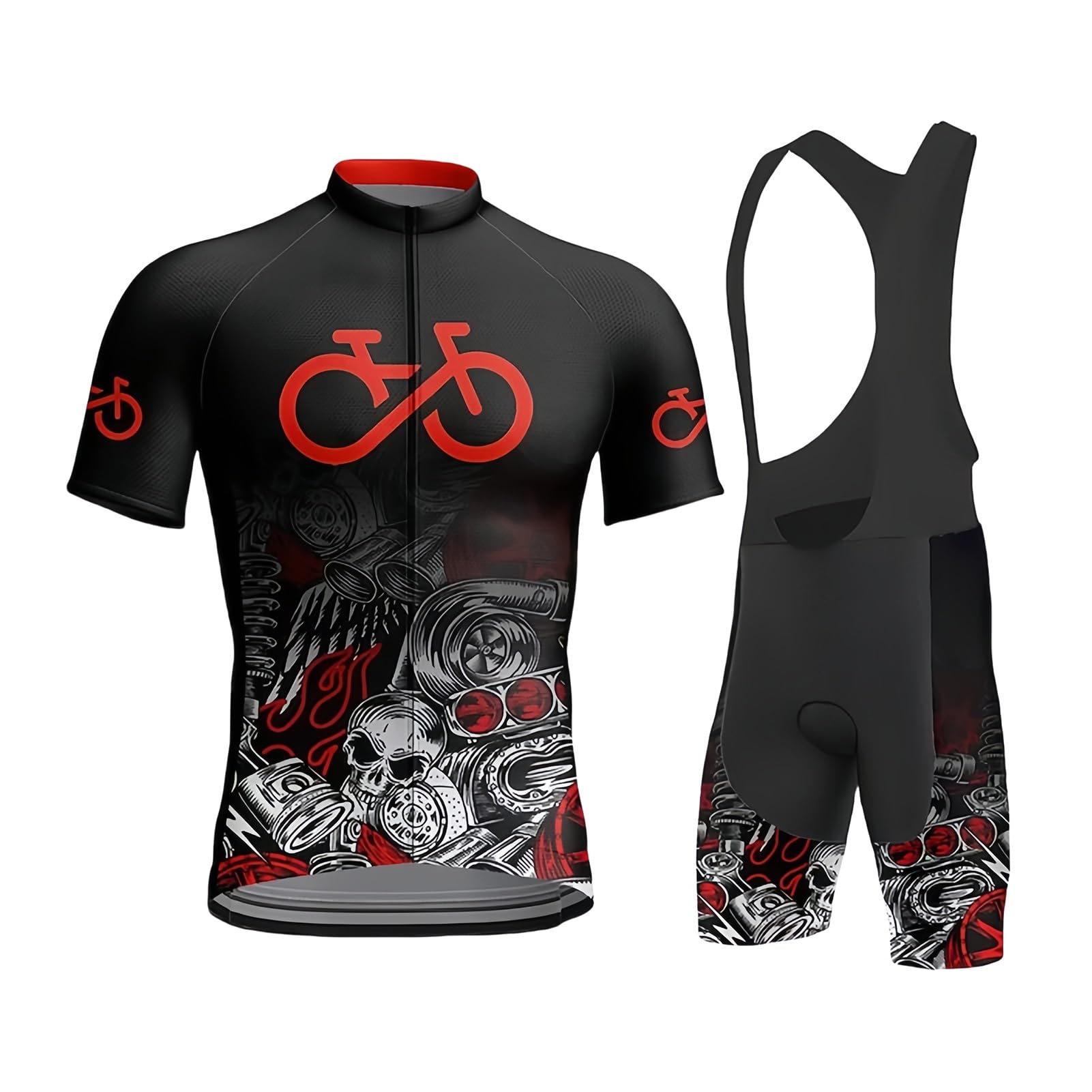 Maillot de cyclisme respirant à séchage rapide avec cuissard vélo homme vtt confortable