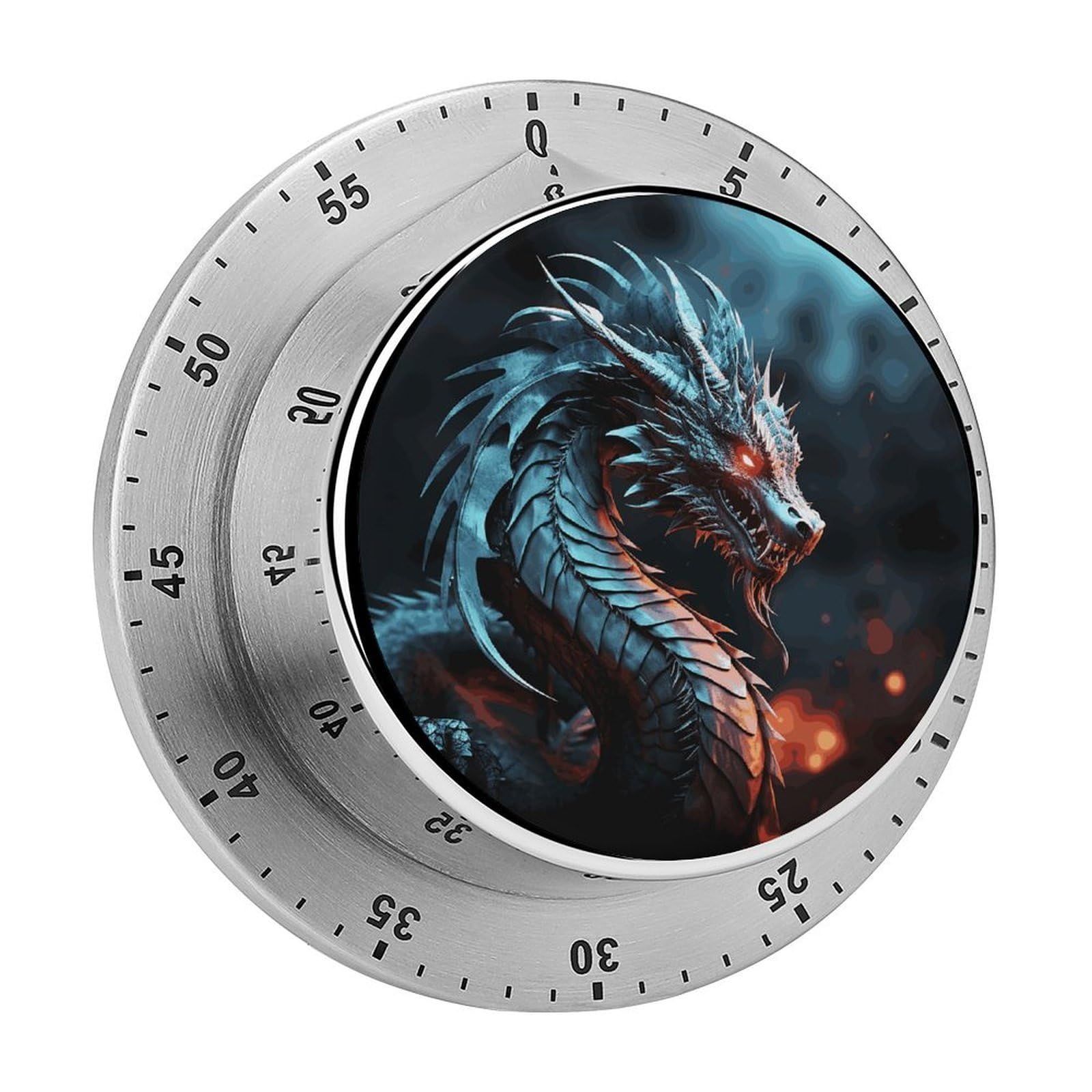 Dragon Timer Desk Productivity Teacher Supplies Kitchen Magnetic Countdown Mechanical Timer for Cooking, Egg, Teacher, Exercise, Oven.