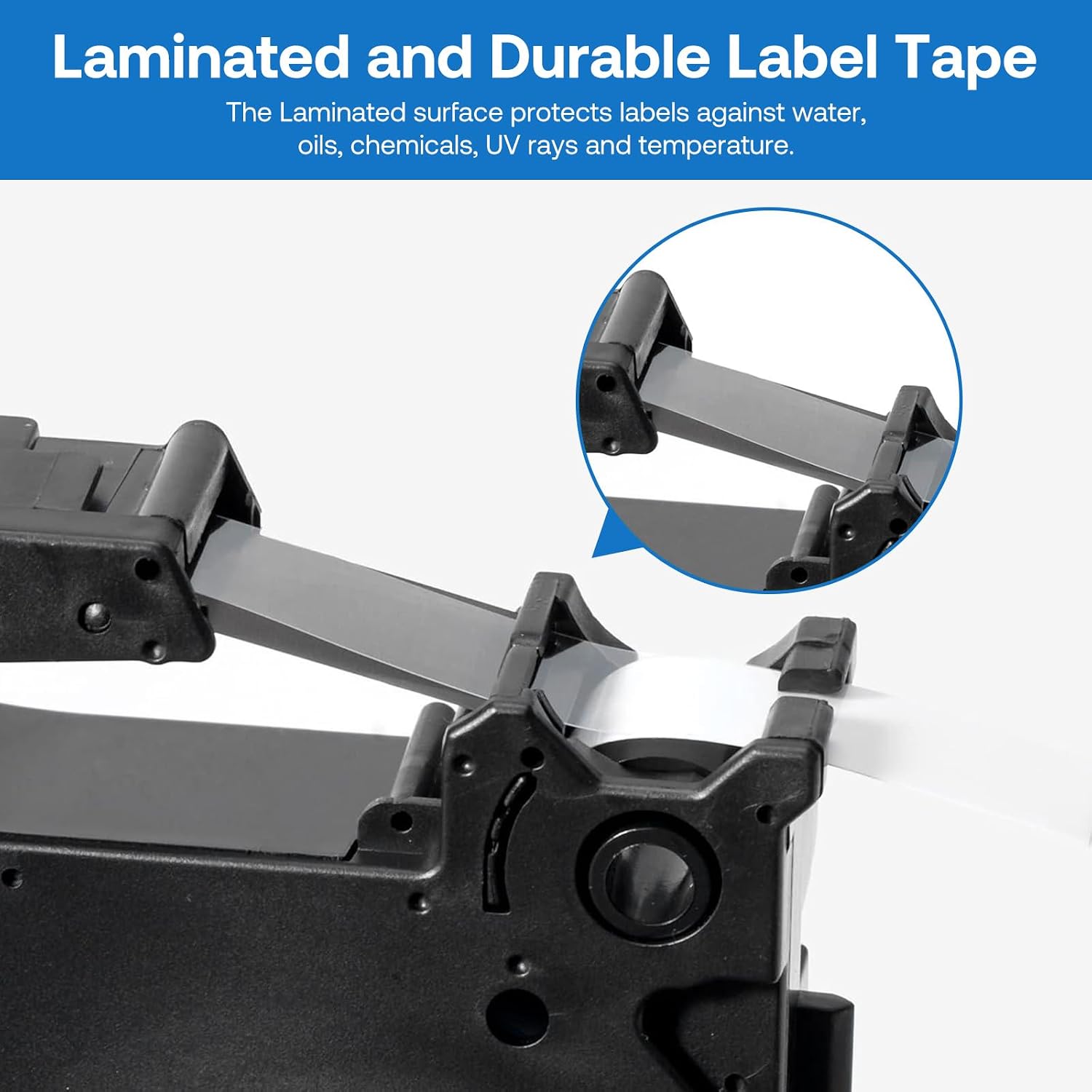 TZe-221 9mm 0.35" Label Tape, Black on White, Compatible for Brother TZe-221 TZe221 P Touch Label Maker Tape for Ptouch PT-D210 D200 D220 H110 D400 D600 PT1290, 6-Packs