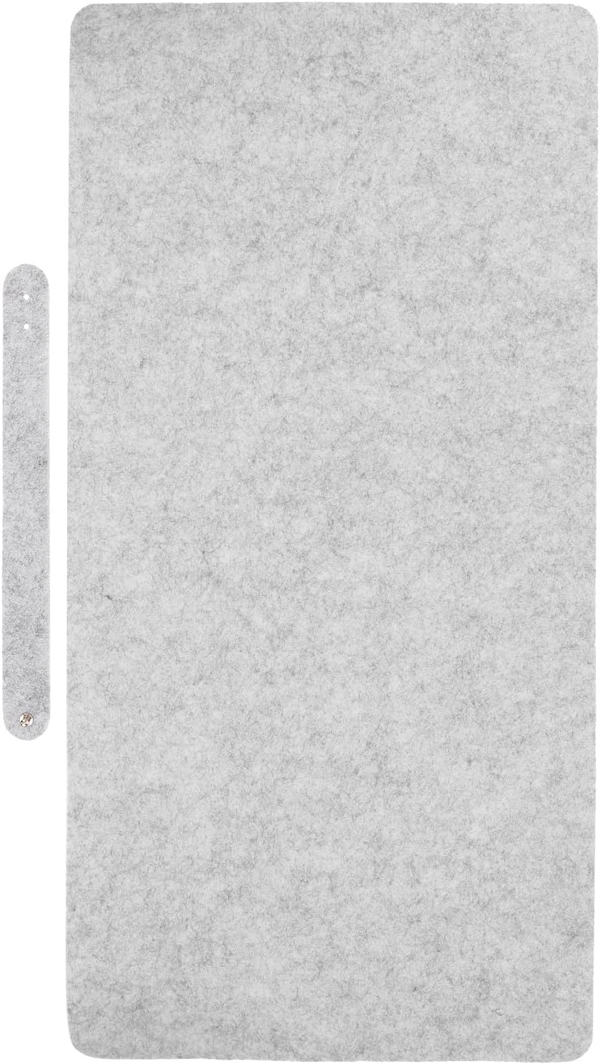 Large Non-Slip Felt Desk Mat 60x30cm Light Grey Anti-Slip Office Desk Pad Cushion for Workstation and Home Office Use