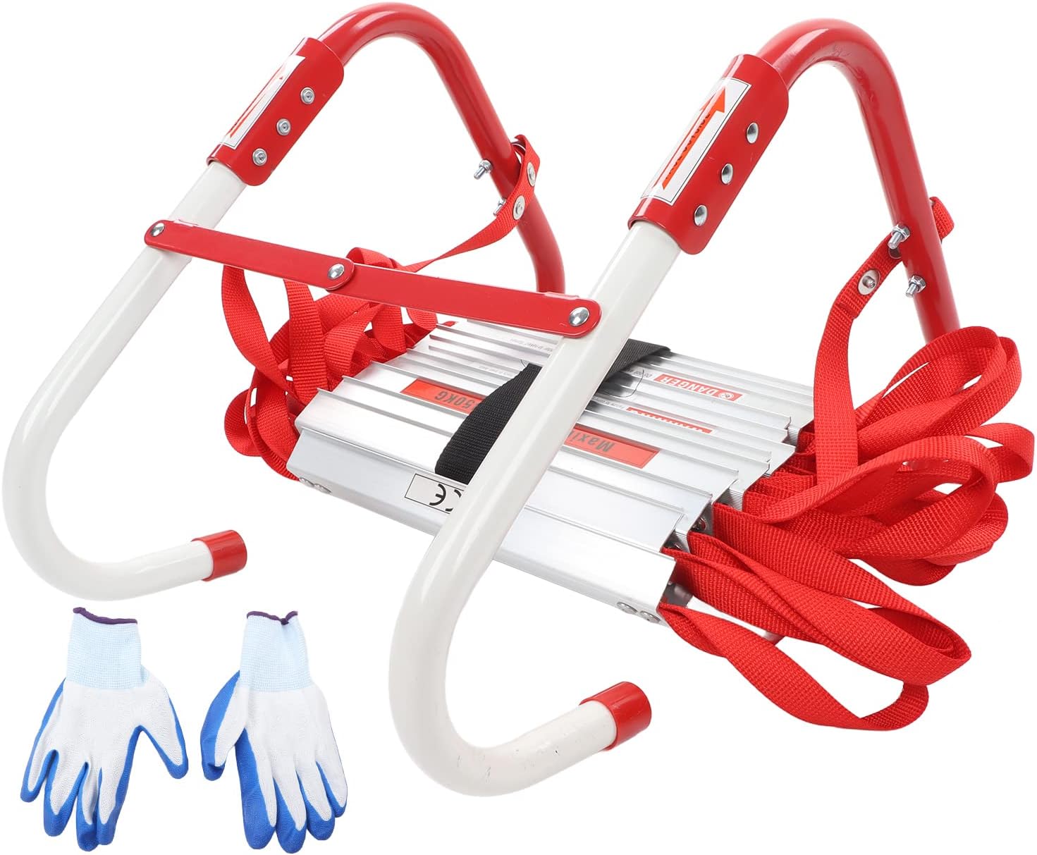 2 Story Fire Ladder, Fire Escape Ladder, Aluminum Alloy Height 450kg