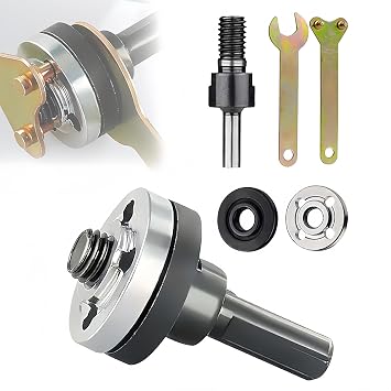 Electric Drill Angle Grinder Connecting Rod Set, 2025 New Angle Grinder Tool Drill Arbor Mandrel Adaptor with Replacement Grinder Flange Nuts and Spanner Wrench Conversion Tool 1, 6mm