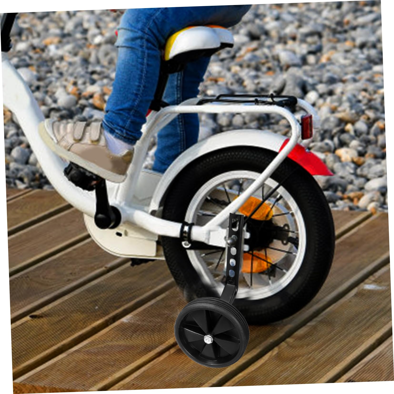 Happyyami 1zestaw Stabilizatorów Do Rowerów Dziecięcych Cali Czarne Koła Pomocnicze Do Nauki Jazdy Akcesoria Rowerowe Dla Chłopiec Dziewczynka Łatwy Montaż Bezpieczne Dla Maluchów