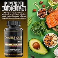 Vista 2 de Cholesterol Supplement - Triglycerides Support Capsules w. Organic, Odorless Garlic, Cayenne Pepper, Plant Sterols to Support Normal HDL and LDL