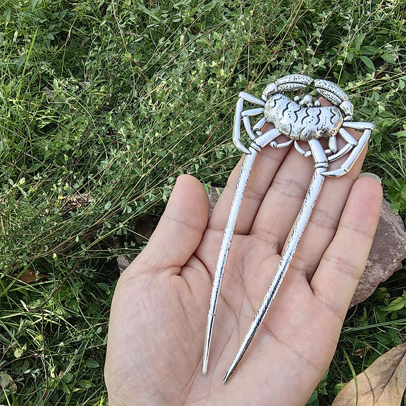 6PCS Witchy Hair Pin Set for Women, Dragonfly Butterfly Moth Crab & Floral U Shaped Hair Sticks, Nature Boho Hair Accessories, Mother’s Day Gift
