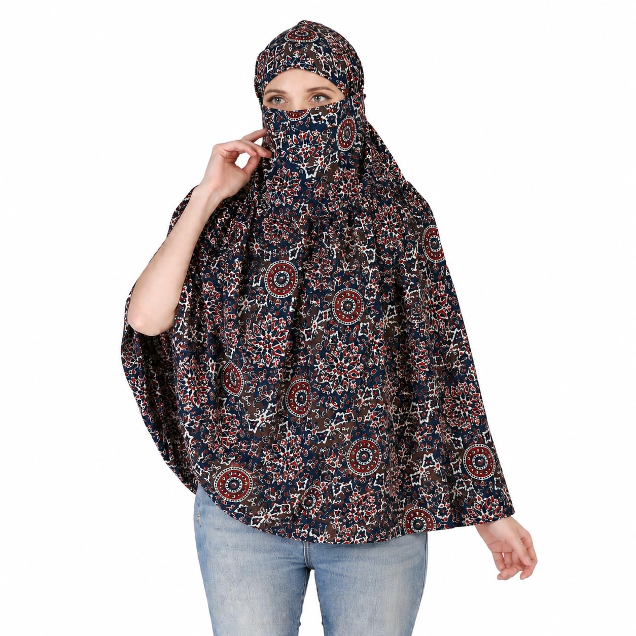 Cotton Scarf Sun Protection Anti Pollution Anti -Tanning Mask For Working Women and Girls Fashion With Full Safety of Head, Face, Hair Wrap Scarf Cum Mask, (female), Multicolor-image-38