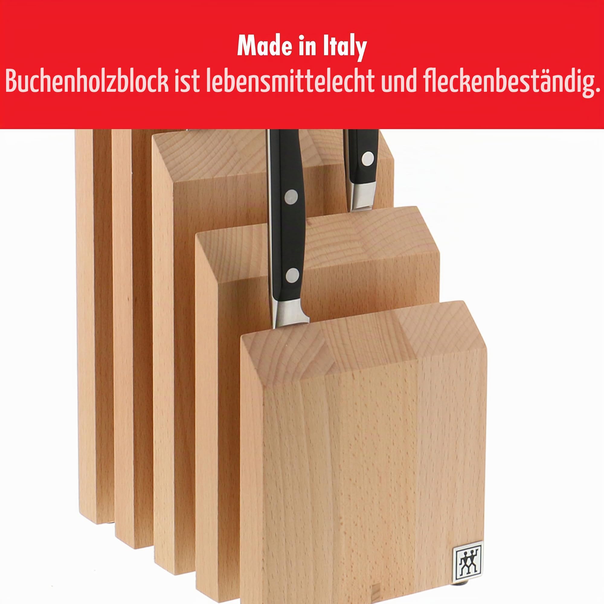 ZWILLING 35103-400 Italian Messerblock, Holz, Buchenholz Natur