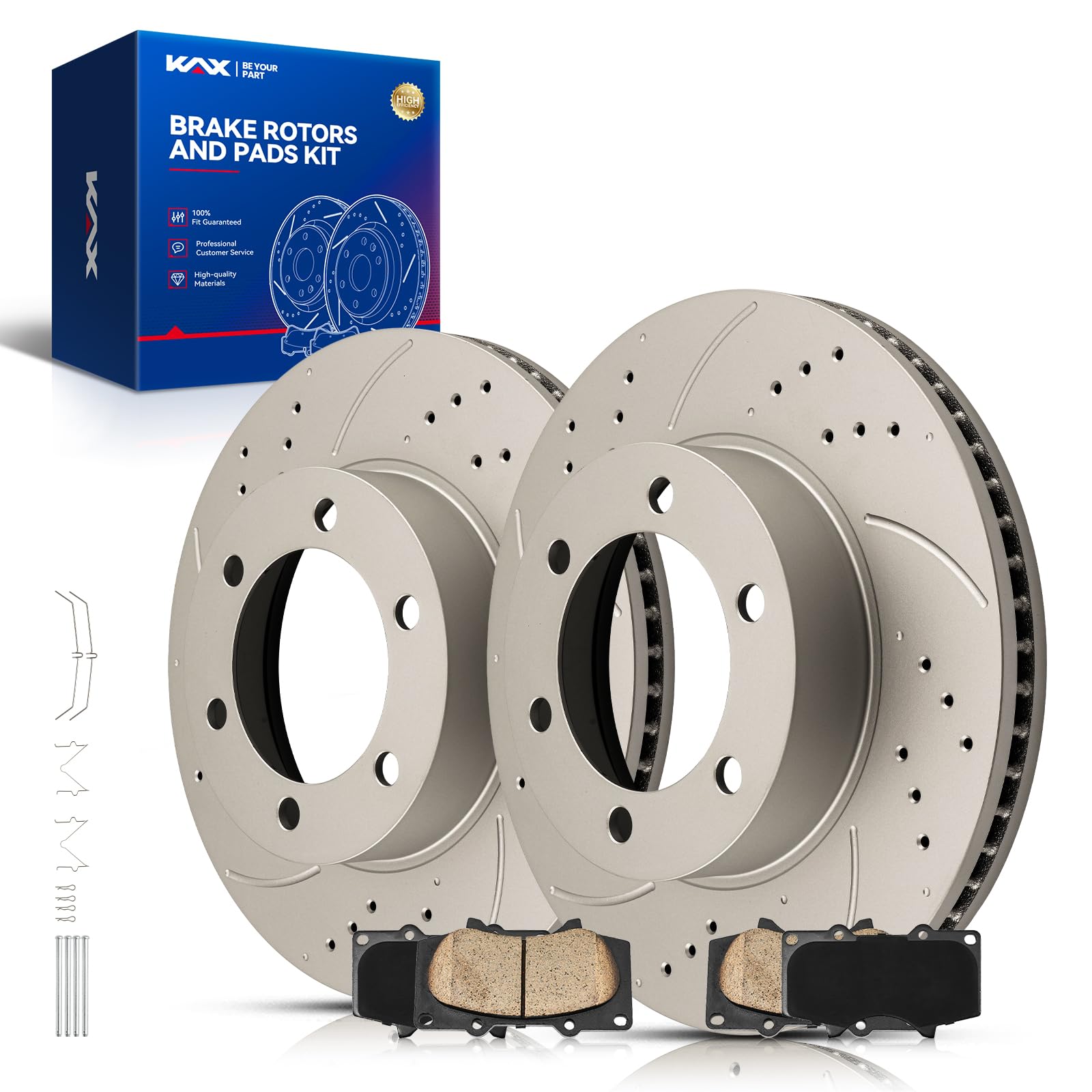 KAX Front Brake Kit Fits Toyota Tundra 2000-2006, Sequoia 2001-2007