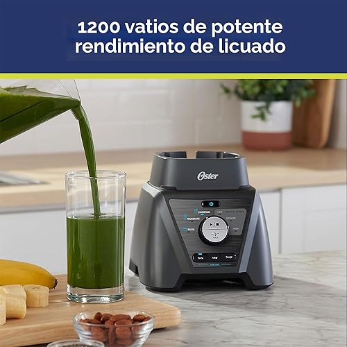 Miniatura 3 de Oster Combo de licuadora y procesador de alimentos con 3 ajustes para batidos, batidos y picar alimentos, incluye 2 tazas y tapas de 24 onzas, gris