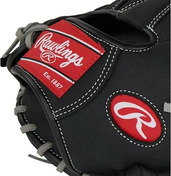 Rawlings Select Series Youth Catcher's Mitt 33 Baseball Glove, Right Hand Throw, Black/Gray, Lightweight Youth Catcher's Mitt for Developing Players