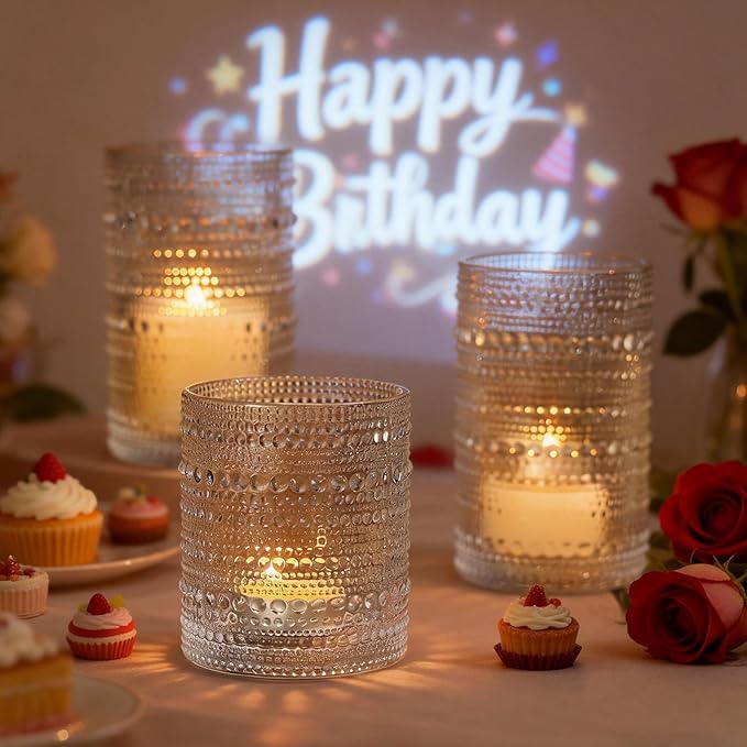 Set de 12 Vasos Hobnail Vintage, 15 oz y 12 oz, para Whisky, Cerveza, Jugo miniatura 6