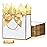 SHIPKEY 10 PCS White Gift Bags (GoldTrim), 7.4x2.8x5.9 Small Welcome Bag, Luxury Shopping Bags with Ribbon Handle and Bows (18.8x7x14.8cm)