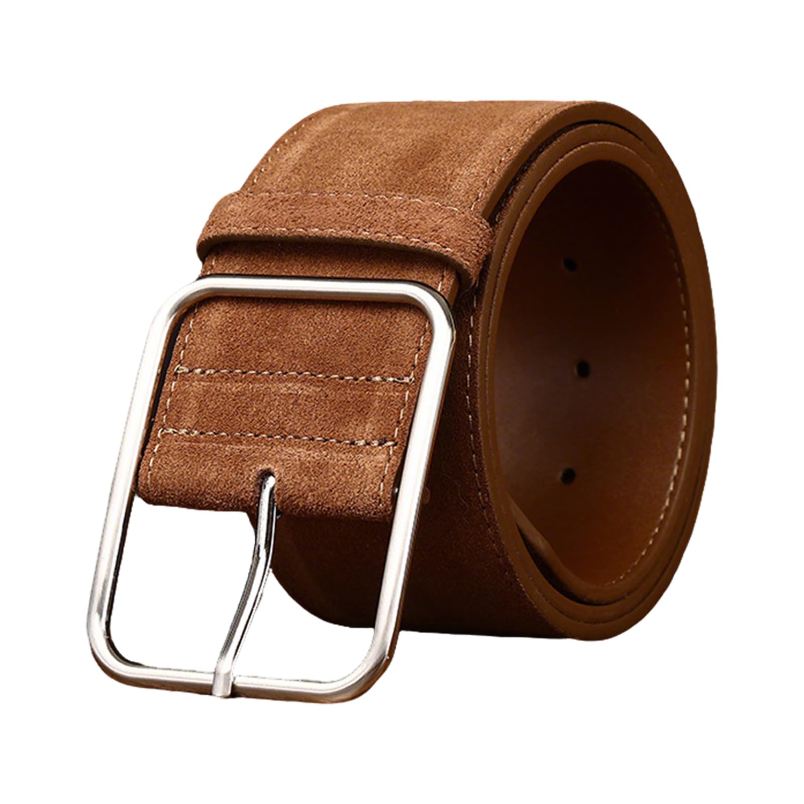 Jiary Women's A Brown Wide Suede Belt ,Chunky Thick Belts For Jeans Dress Knitwear, Casual Fashion Belts,,100Cm/39.4''