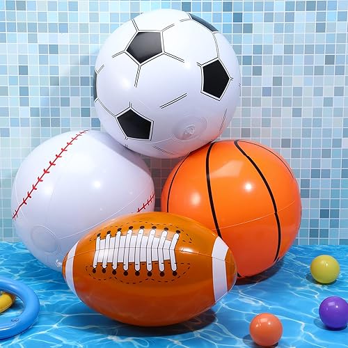 Miniatura 2 de Pelotas deportivas, decoraciones de fiesta deportiva, inflable, pelota de playa, pelota inflable, fútbol, baloncesto, béisbol, verano, piscina,