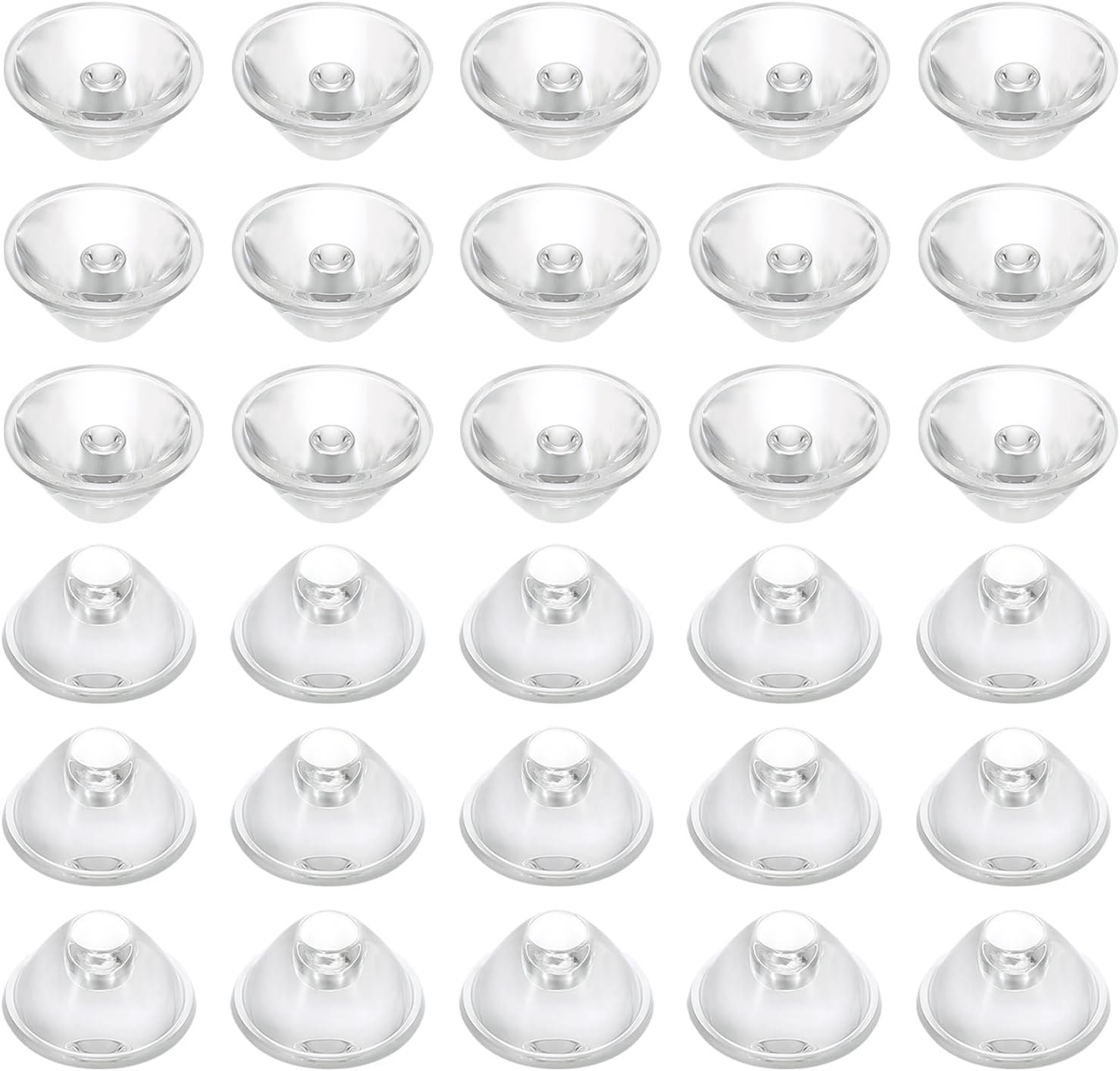 PATIKIL 15° 20mm High-Power LED Collimator Lenses, 30-Pack PMMA Acrylic Reflectors for Focused Spotlights & Panels
