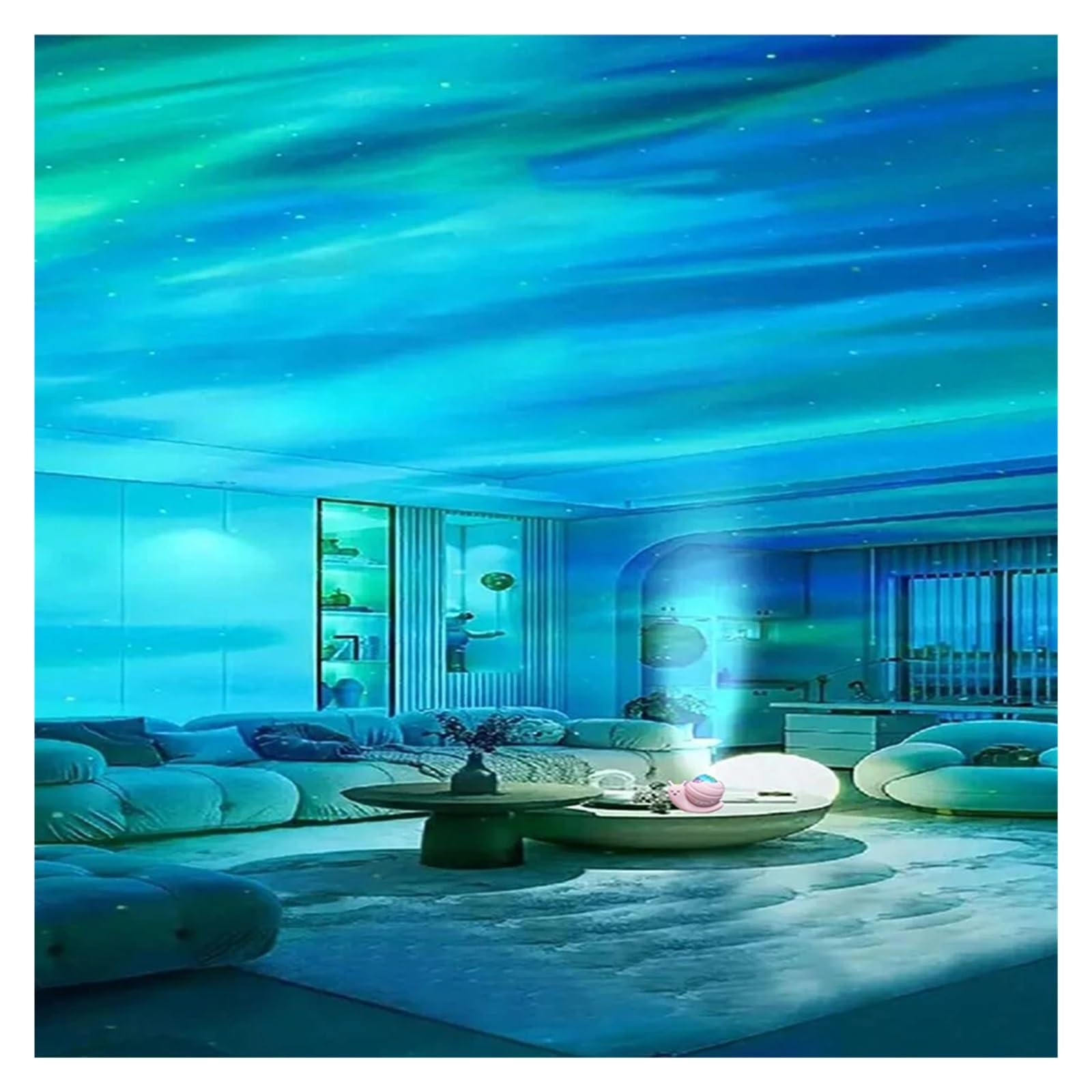 Pilot Zdalnego Sterowania LED Ślimak Projektor Nocna Lampa Obrotowa Sypialnia Aurora Gwiaździste Niebo Światło Atmosfera Dekoracja Lampy Prezent ﻿ Przezroczysty Obrazowanie