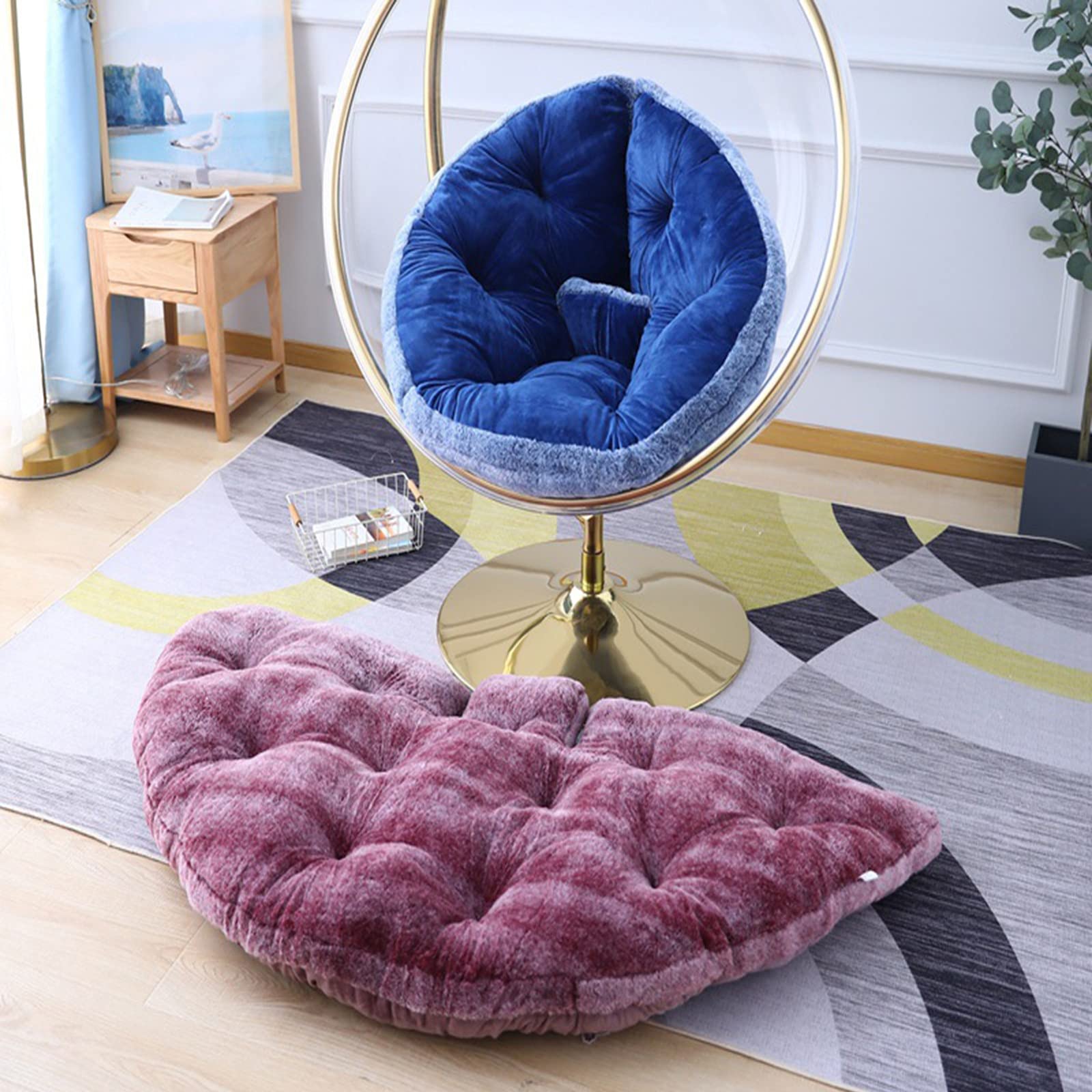 Cuscino per Sedia a Dondolo, Morbido Cuscino for Altalena for Sedia sospesa, Cuscino Spesso for Sedia Amaca sospesa for Interni ed Esterni for Giardino(Red,85 * 45)