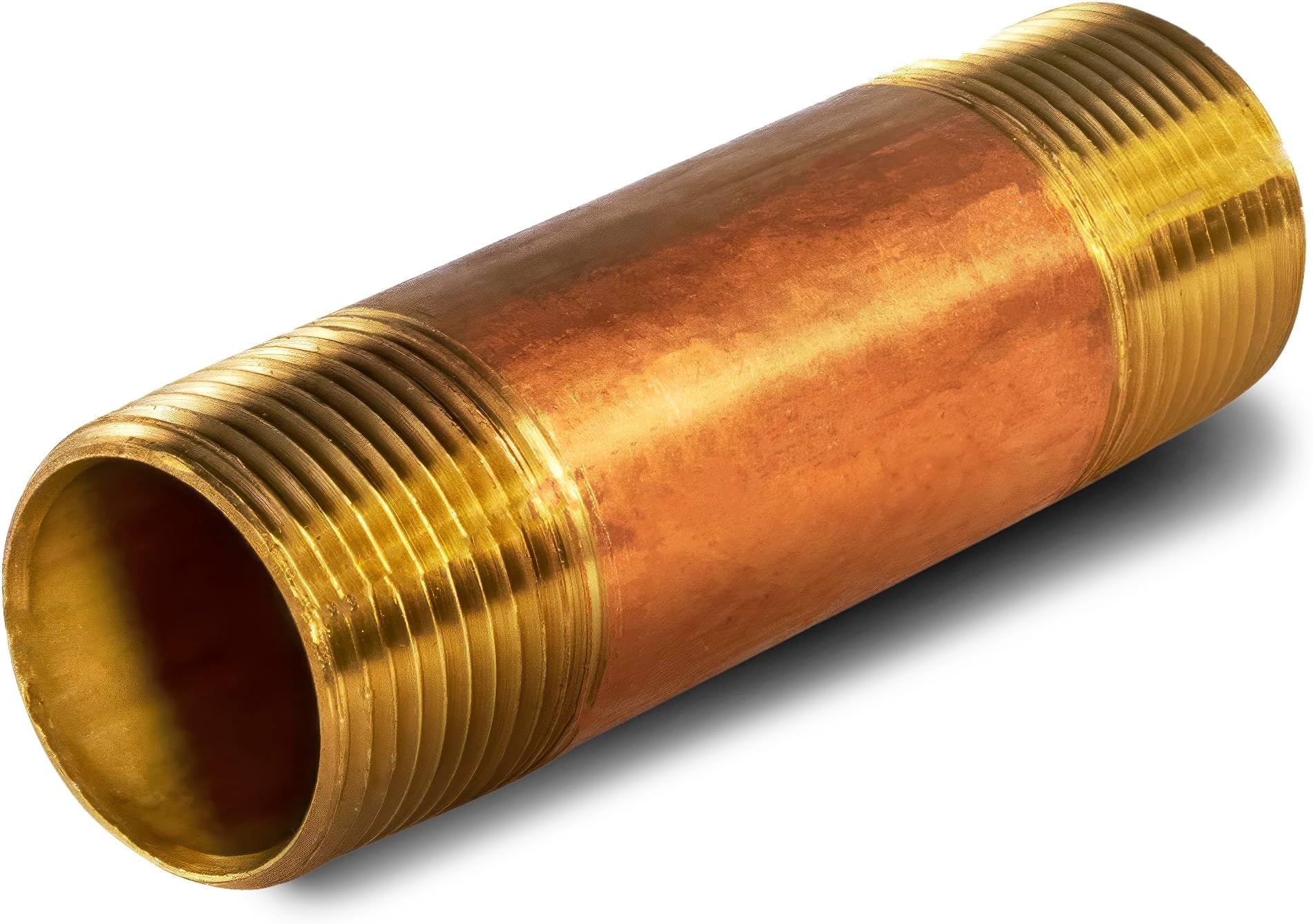 Everflow Supplies NPBR1140 4" Long Brass Nipple Pipe Fitting with 1-1/4" Nominal Diameter and NPT Ends