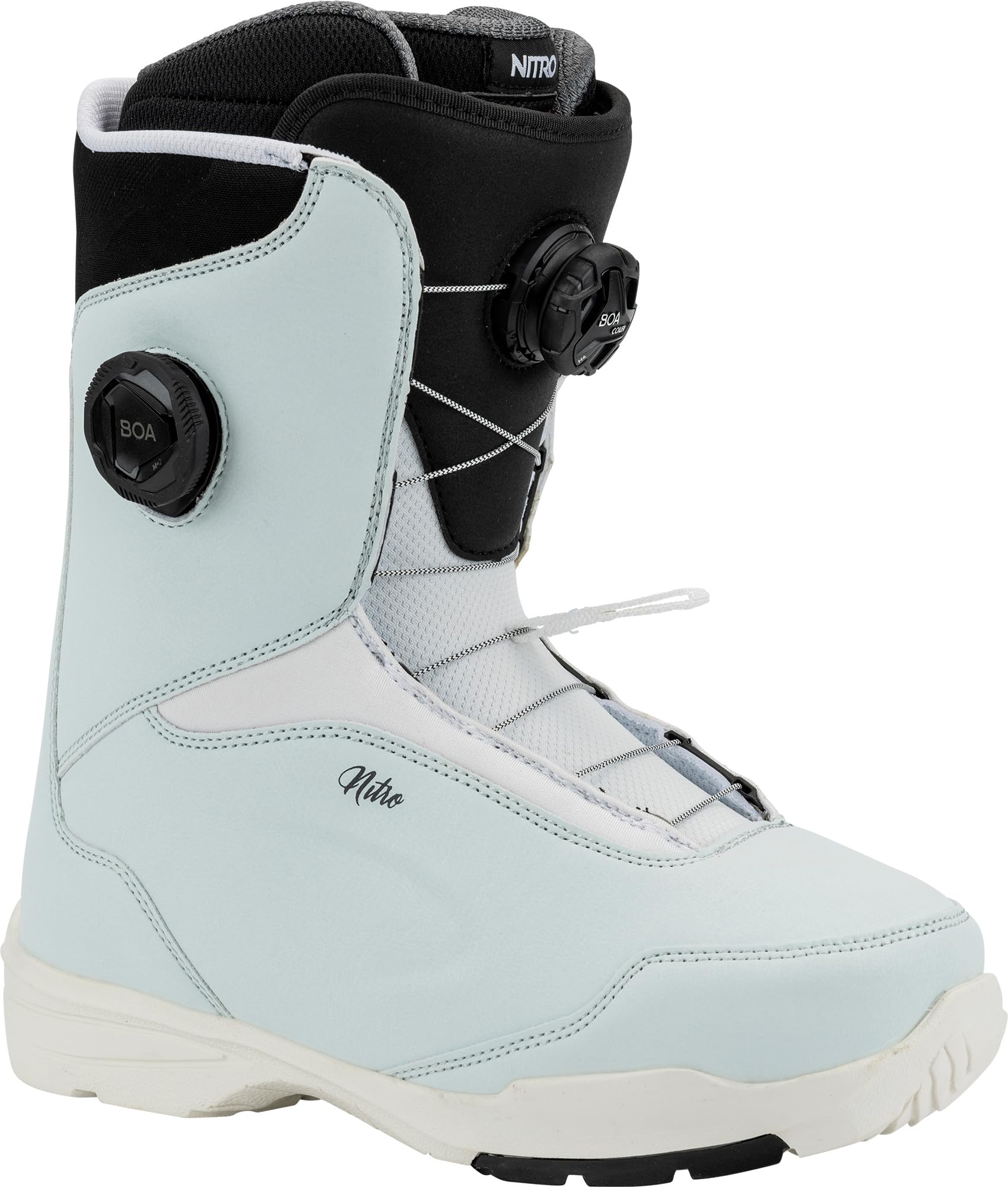 Nitro Scala Boa Womens Snowboard Boots, Ice-White, 7 (24.5)