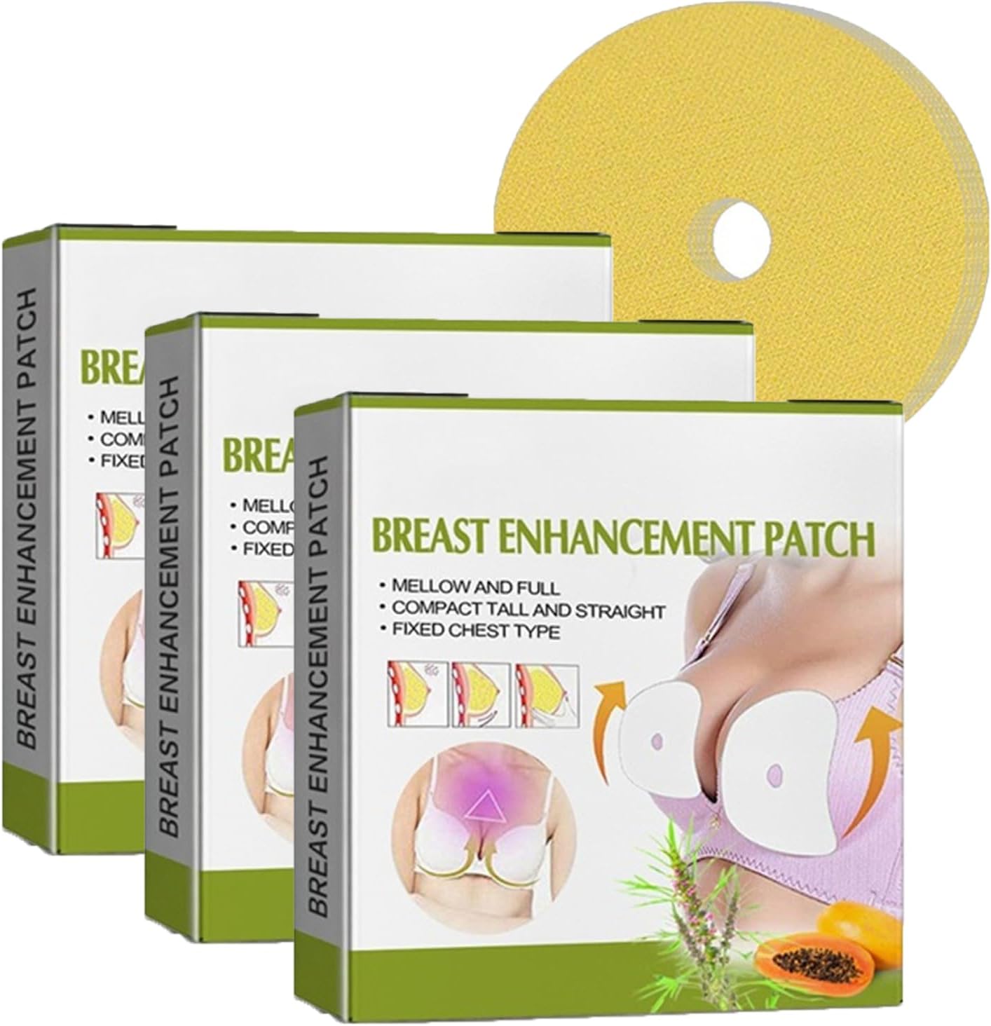 Generic Breast Enhancement Patch, 2024 New Breast Enhancement Patch, Breast Enhancement Upright Lifter Enlarger Patch, Breast Enhancement Mask (3 Set-30pcs)