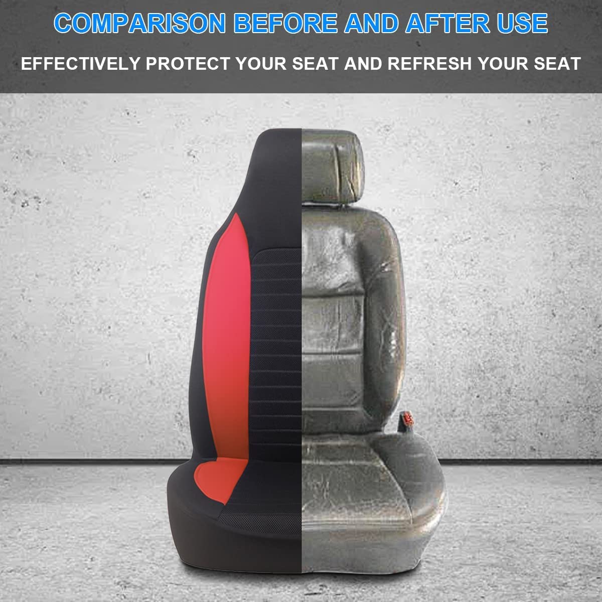 CGEAMDY Housses de SièGe Voiture, 2 Pcs Protections de SièGe Avant de Voiture, Siège Auto Respirant, Imperméable et Antidérapant, Compatible avec Les Voitures, Les SUV et Les Camions (Rouge)