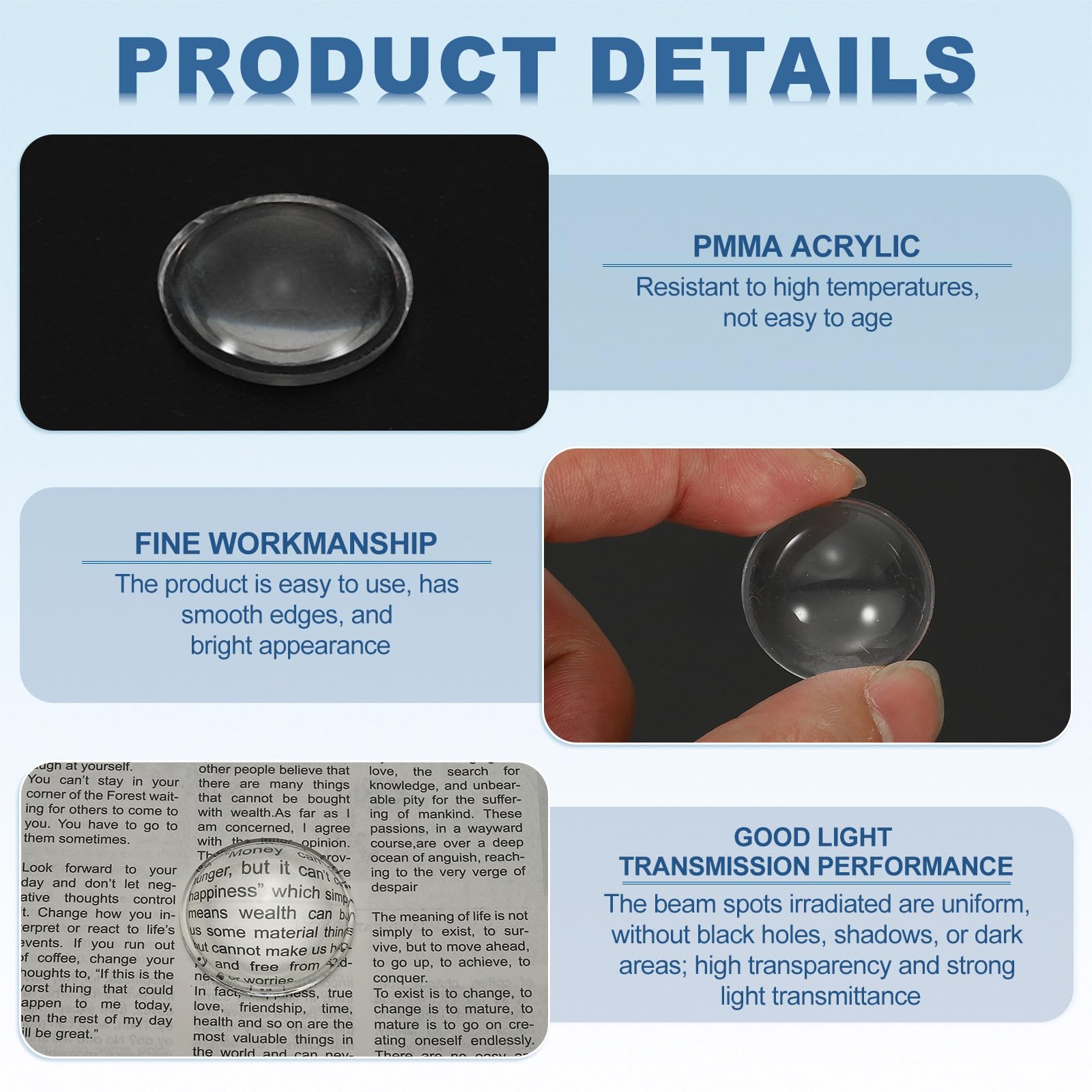 PATIKIL Diameter 23mm Flat Convex Lens - Image 3