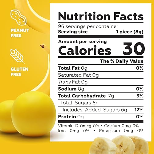 Miniatura 2 de Gumballs - Bolas de chicle grandes de 1 pulgada - Goma de mascar de plátano amarillo - Goma de mascar para niños, bolsa de 1.7 libras