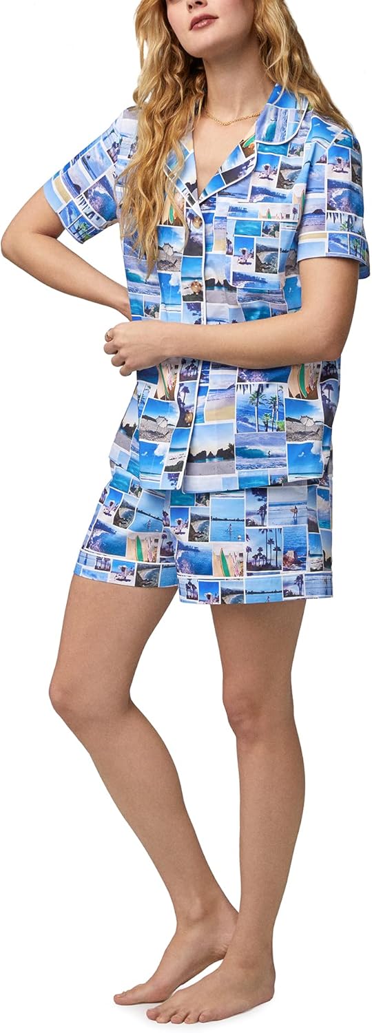 BedHead - Classic Cotton Shorty PJ Set - Beach Day - Medium - Image 2