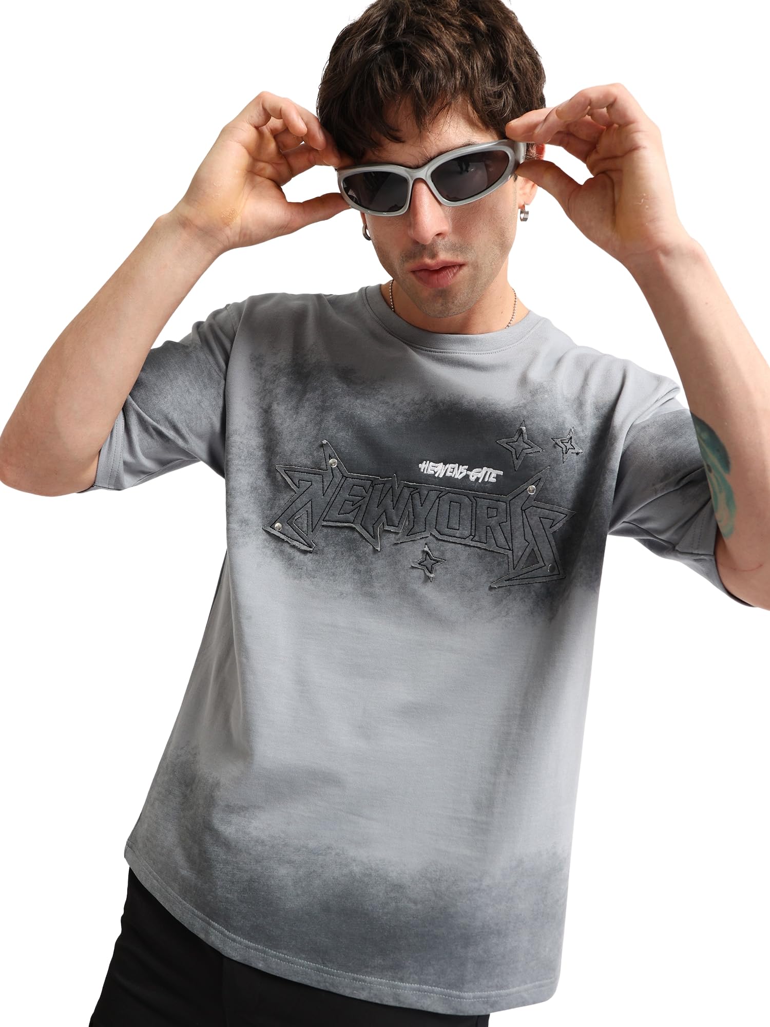 maniac || Mens || Chest Patch || Round Neck || Half Sleeve || Cotton || T-Shirt-picture-19