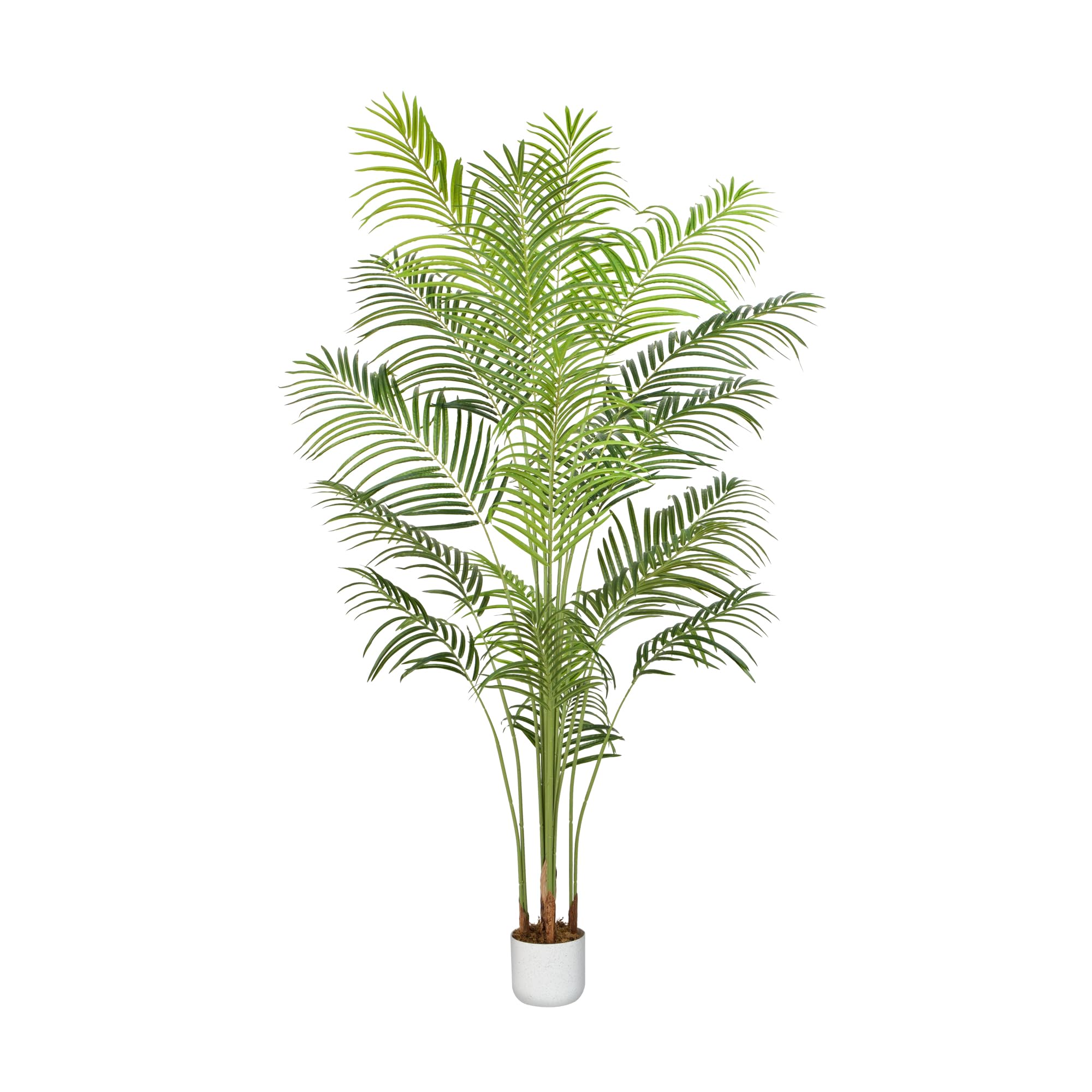 Mcc Direct Green Artificial Palm Tree, 180Cm Tall Large Decorative Artificial Plant With Plastic Planter And Artificial Moss For House Bedroom Office Garden Store Decoration
