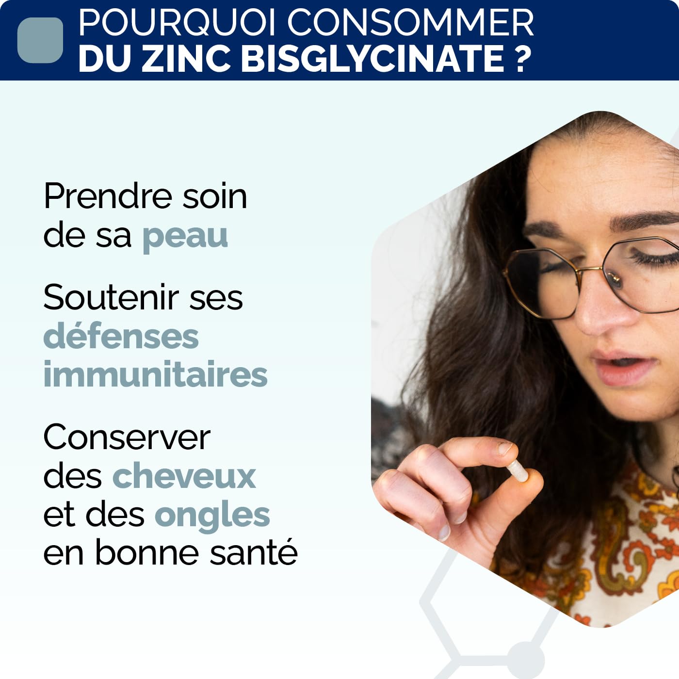 Zinc Bisglycinate 15mg + Sélénium | Assimilation Maximale | Peau, Ongles, Cheveux, Immunité, Fertilité | Fabriqué en France (180 gélules | 6 mois)